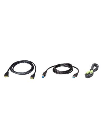 ATEN 2L-7D02UHX3 KVM cable Black 1.8 m