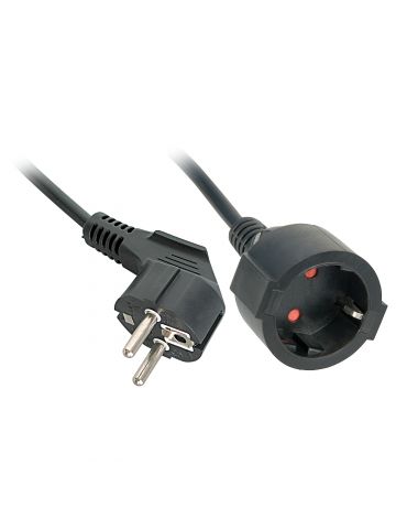 Lindy 30245 power extension 5 m 2 AC outlet(s) Indoor Black