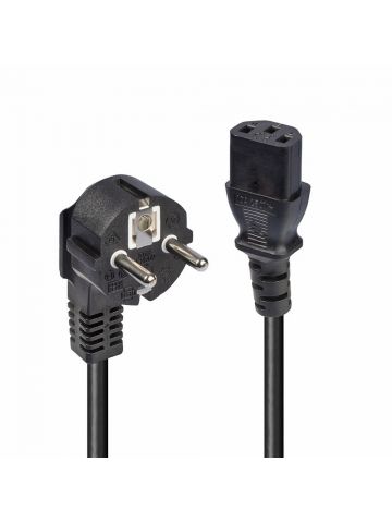 Lindy 3m Schuko 2 Pin Plug to IEC C13 Power Cable, Black