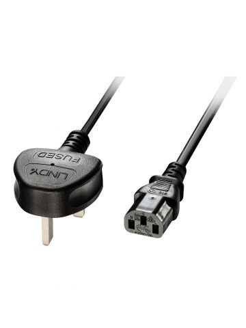 Lindy 3m UK 3 Pin to C13 Mains Cable