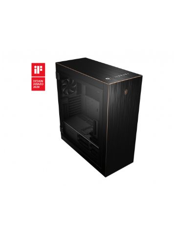 MSI MPG SEKIRA 500G Full Tower Gaming Computer Case 'Black with Gold Trim, 2x 200mm + 1x120mm Fans, 