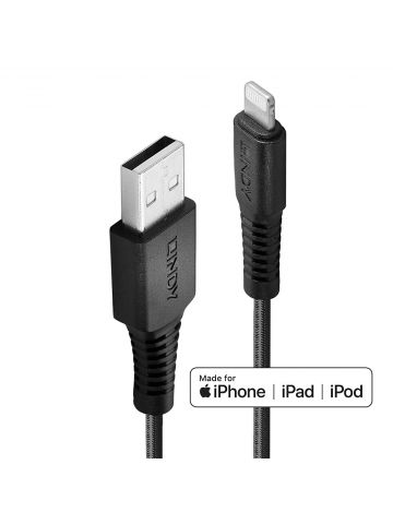 Lindy 3m Reinforced USB Type A to Lightning Cable