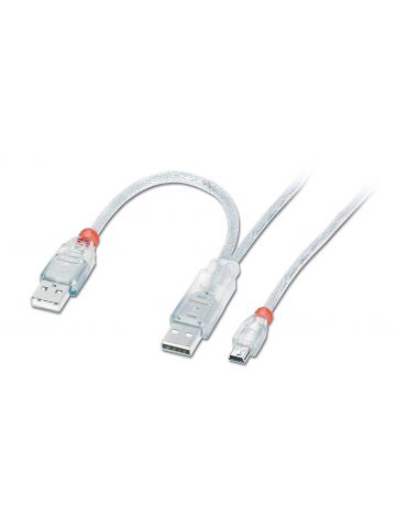 Lindy USB 2.0 Dual Power Cable, 1m