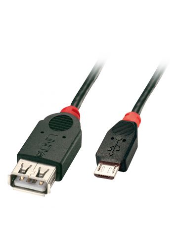 Lindy USB 2.0 Cable Micro-B / A OTG, 0.5m