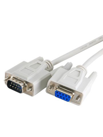 Cablenet 2m RS232 Serial DB9 Male - Female All Lines Grey PVC Cable