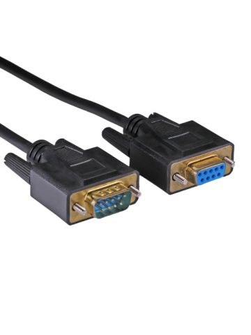 Cablenet 5m RS232 Serial DB9 Male - Female All Lines Black PVC Cable