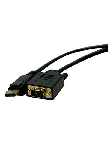 Cablenet 1m DisplayPort 1.2 Male - SVGA HD15 Male 1080i Black PVC Cable