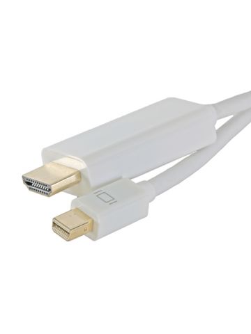 Cablenet 1m Mini DisplayPort Male - HDMI 1.4b Male 1080p White PVC Cable