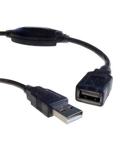 Cablenet 5m USB 2.0 Type A Male - Type A Female Active Black Repeater Cable