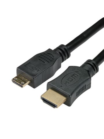 Cablenet 2m HDMI 1.4b Male - HDMI Male Mini C Hi Speed+Ethernet 30AWG Blk Cable