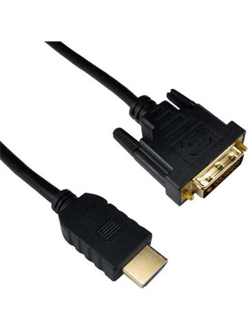 Cablenet 1m Gold HDMI 1.4b Male - DVI-D Male 1080p 24+1 30AWG Black Cable