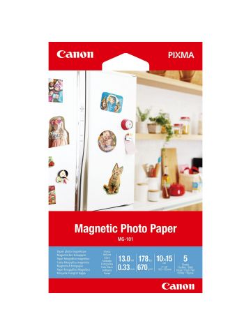 Canon MG-101 Magnetic Photo Paper, 4x6", 5 sheets