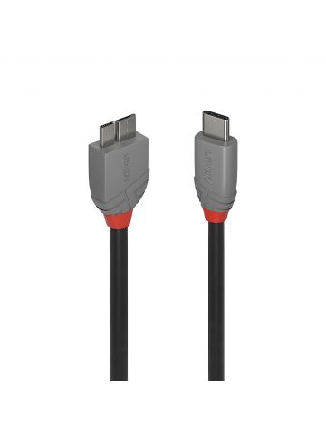 Lindy 3m USB 3.2 Type C to Micro-B Cable, Anthra Line