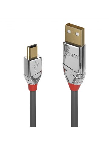 Lindy 2m USB 2.0 Type A to Mini-B Cable, Cromo Line