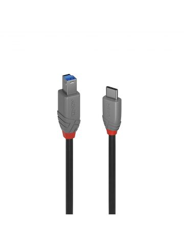 Lindy 0.5m USB 3.2 Type C to B Cable, Anthra Line