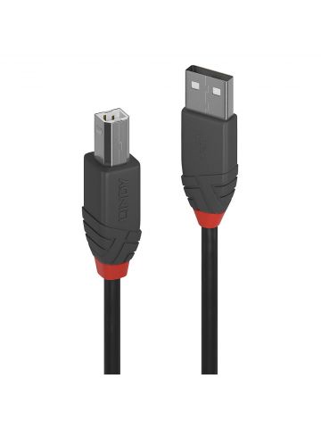 Lindy 10m USB 2.0 Type A to B Cable, Anthra Line