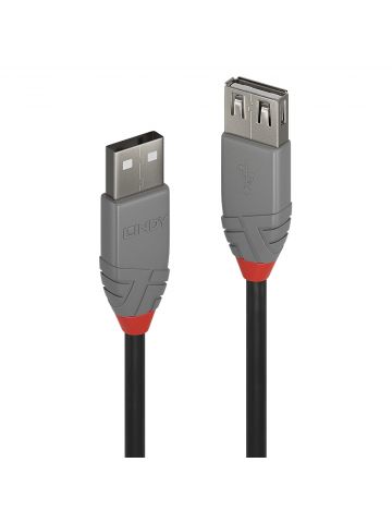 Lindy 0.5m USB 2.0 Type A Extension Cable, Anthra Line