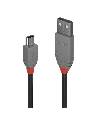 Lindy 5m USB 2.0 Type A to Mini-B Cable, Anthra Line
