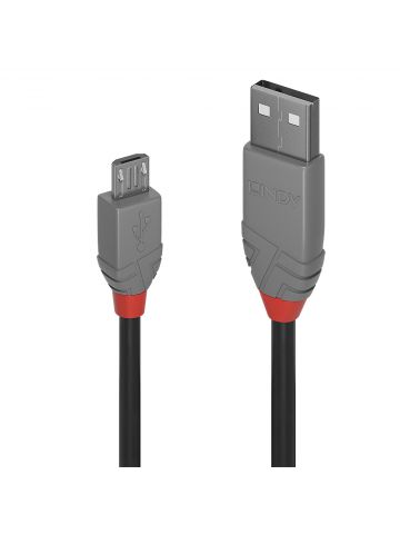 Lindy 0,5m USB 2.0 Type A to Micro-B Cable, Anthra Line