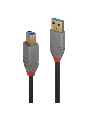 Lindy 0.5m USB 3.2 Type A to B Cable, Anthra Line