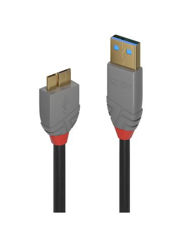 Lindy 0,5m USB 3.2 Type A to Micro-B Cable, Anthra Line