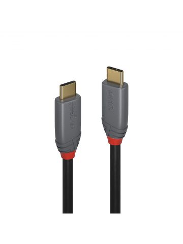 Lindy 1m USB 3.2 Type C Cable, 5A PD, Anthra Line