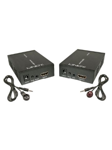 Lindy 38126 AV extender AV transmitter & receiver Black