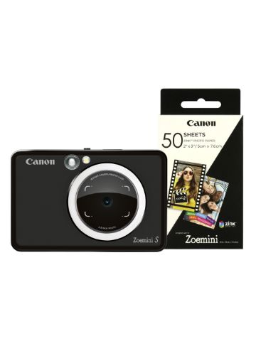 Canon Zoemini S Pocket Size 2-in-1 Instant Camera (60 Shots) - Matte Black