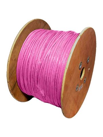 Cablenet Cat6a Pink S/FTP LSOH 26AWG Stranded Patch Cable 500m Reel