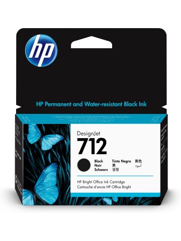 HP 3ED70A/712 Ink cartridge black 38ml for HP DesignJet T 200