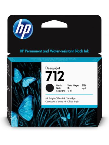 HP 3ED71A/712 Ink cartridge black 80ml for HP DesignJet T 200