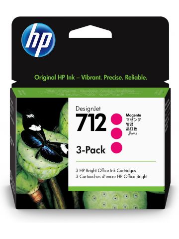 HP 3ED78A/712 Ink cartridge magenta multi pack 29ml Pack=3 for HP DesignJet T 200