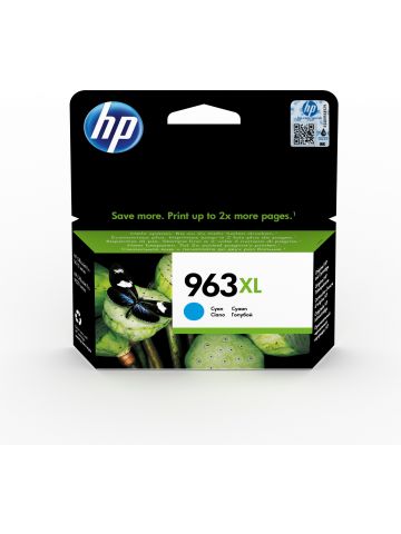 HP 3JA27AE/963XL Ink cartridge cyan high-capacity, 1.6K pages 22.77ml for HP OJ Pro 9010/e/9020/9020 e