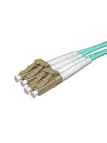 Cablenet 0.5m OM3 50/125 LC-LC Duplex Aqua LSOH Fibre Patch Lead