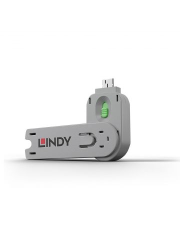 Lindy USB Type A Port Blocker Key, Green