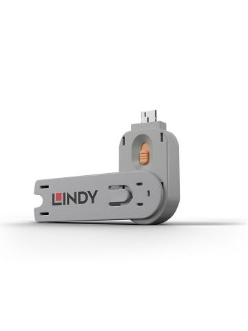 Lindy USB Type A Port Blocker Key, Orange