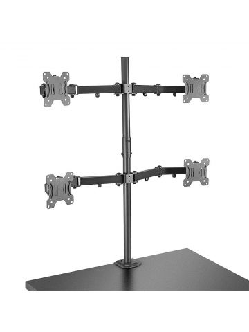 Lindy Quad Display Bracket with Pole and Desk Clamp