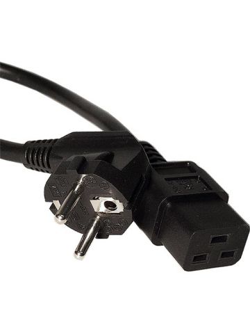 Cablenet 2.5m Right Angle Schuko - IEC C19 Black PVC 1.5mm Power Leads