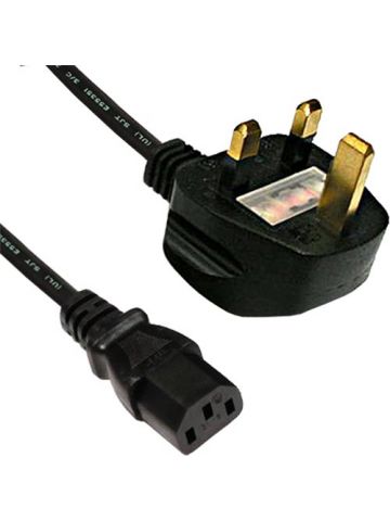 Cablenet 1m UK (5 Amp) - IEC C13 H05Z1Z1-F Black LSOH 1.0mm Power Lead