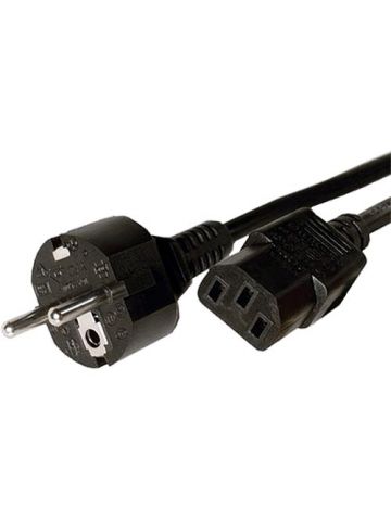 Cablenet 2m Straight Schuko - IEC C13 Black PVC 0.75mm Power Leads