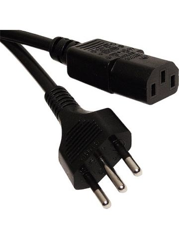 Cablenet 2.5m Italian Plug - IEC C13 Black PVC 1.0mm Power Leads