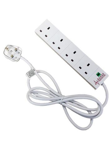 Cablenet 4 Way UK White 13Amp Surge Protected Power Strip with 2m Lead