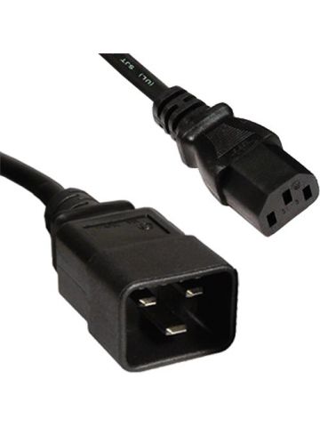 Cablenet 5m IEC C20 - IEC C13 Black PVC 1.5mm Power Leads