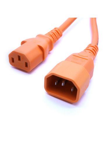 Cablenet 0.5m IEC C14 - IEC C13 Orange PVC 1.0mm Power Leads