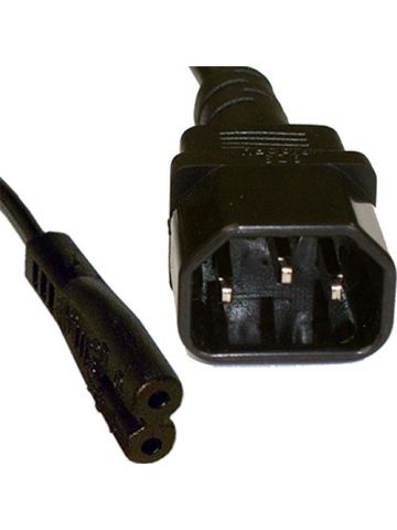 Cablenet 2m IEC C14 - IEC C7 Figure of 8 Black PVC 0.75mm Power Leads