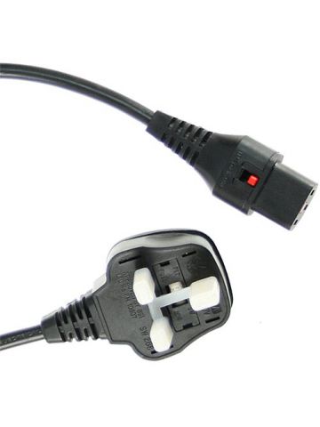 Cablenet 2m UK - IEC C13 IEC Lock Black PVC 1.0mm Power Leads