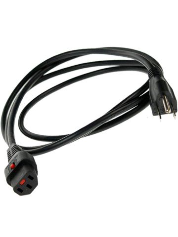 Cablenet 2m USA Plug - IEC C13 IEC Lock Black PVC Power Leads