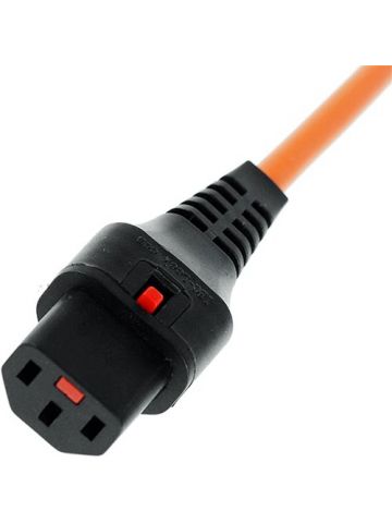 Cablenet 0.5m IEC C14 - IEC C13 IEC Lock Orange PVC 1.0mm Power Leads