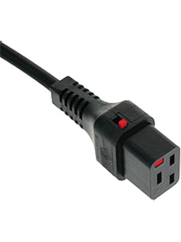 Cablenet 1m IEC C20 - IEC C19 IEC Lock Black PVC 1.5mm Power Leads