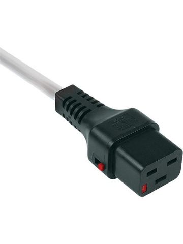 Cablenet 1m IEC C20 - IEC C19 IEC Lock White PVC 1.5mm Power Leads